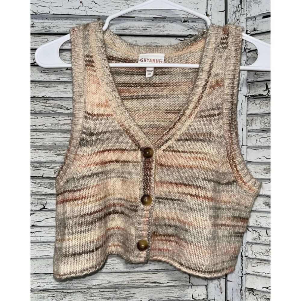 Women's Brown Shyanne Woven Cropped Vest Size XS